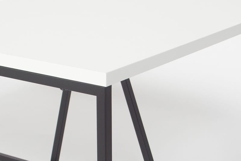 Bodsjö Rektangulært Indskudsbord 88 cm i Metal med Stenlook - Hvid - Møbler - Borde - Aflastningsbord - Indskudsborde