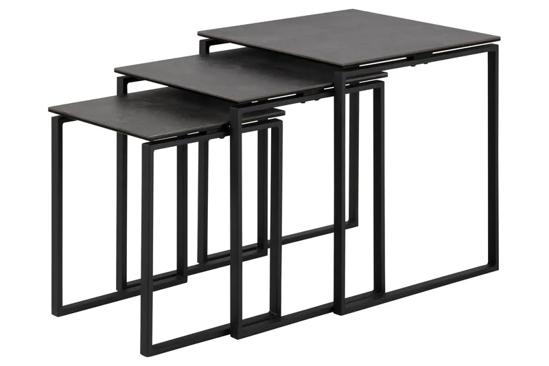 Cynthia Satsbord - Sort - Møbler - Borde - Aflastningsbord - Indskudsborde
