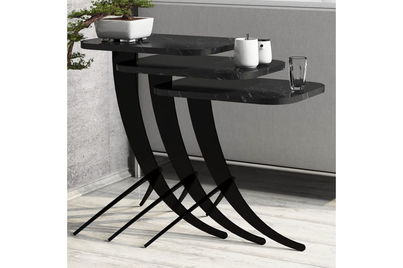 Erykah Indskudsbord 45 cm - Sort - Møbler - Borde - Aflastningsbord - Indskudsborde