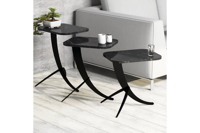 Erykah Indskudsbord 45 cm - Sort - Møbler - Borde - Aflastningsbord - Indskudsborde