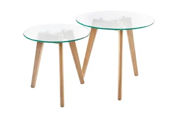Sæt HELENA 2 stk D50xH45cm D40xH40cm - Møbler - Borde - Aflastningsbord - Indskudsborde