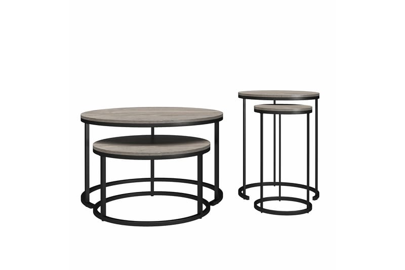 Tamazi Sætborde - Grå - Møbler - Borde - Aflastningsbord - Indskudsborde