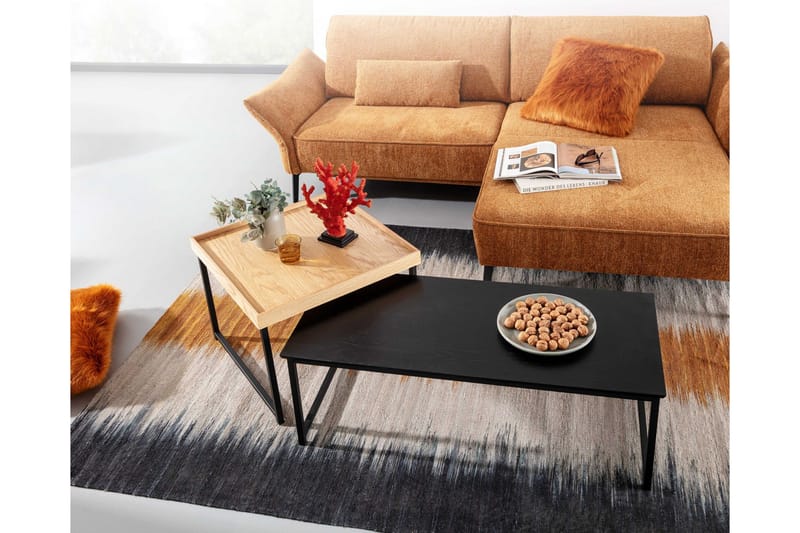 Wilhem Satsbord 110 cm Fyrkantig Wohnling Natur - Møbler - Borde - Aflastningsbord - Indskudsborde