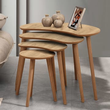 Indumati indskudsborde 75 cm - Eg - Møbler - Borde - Aflastningsbord - Indskudsborde