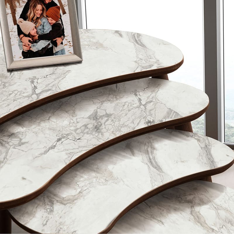 Indumati indskudsborde 75 cm - Hvid - Møbler - Borde - Aflastningsbord - Indskudsborde