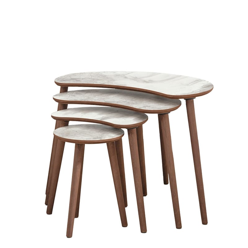 Indumati indskudsborde 75 cm, Hvid