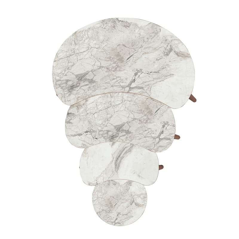 Indumati indskudsborde 75 cm - Hvid - Møbler - Borde - Aflastningsbord - Indskudsborde