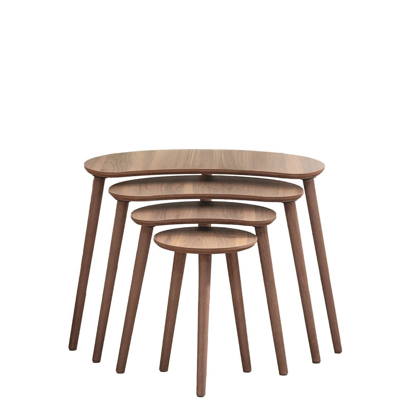 Indumati indskudsborde 75 cm - Valnød - Møbler - Borde - Aflastningsbord - Indskudsborde