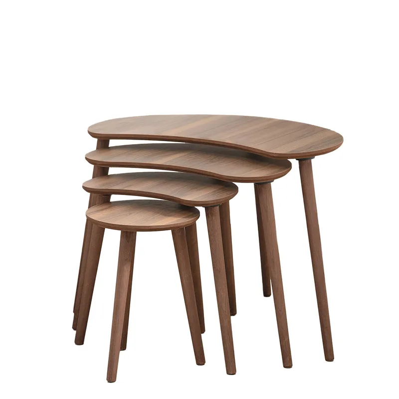 Indumati indskudsborde 75 cm, Valnød