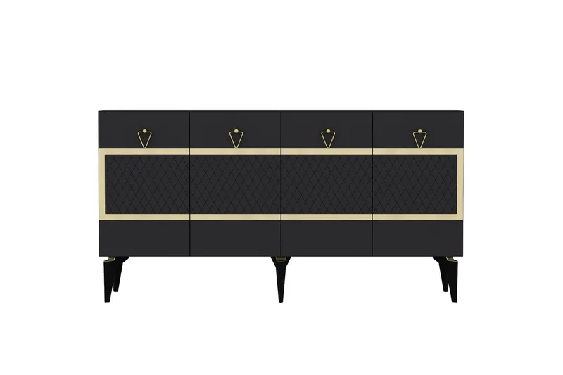 Ipek Konsolbord 150 cm, Antracit/Guld