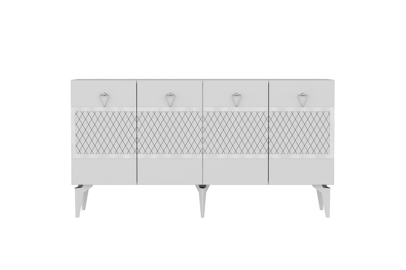 Ipek Konsolbord 150 cm - Hvid/Sølv - Møbler - Borde - Aflastningsbord - Entrébord
