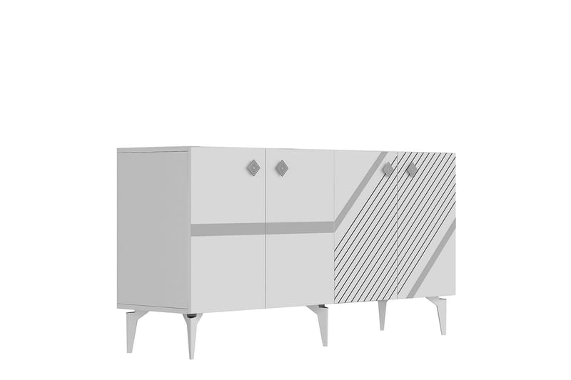 Iris Konsolbord 150 cm - Hvid/Sølv - Møbler - Borde - Aflastningsbord - Entrébord