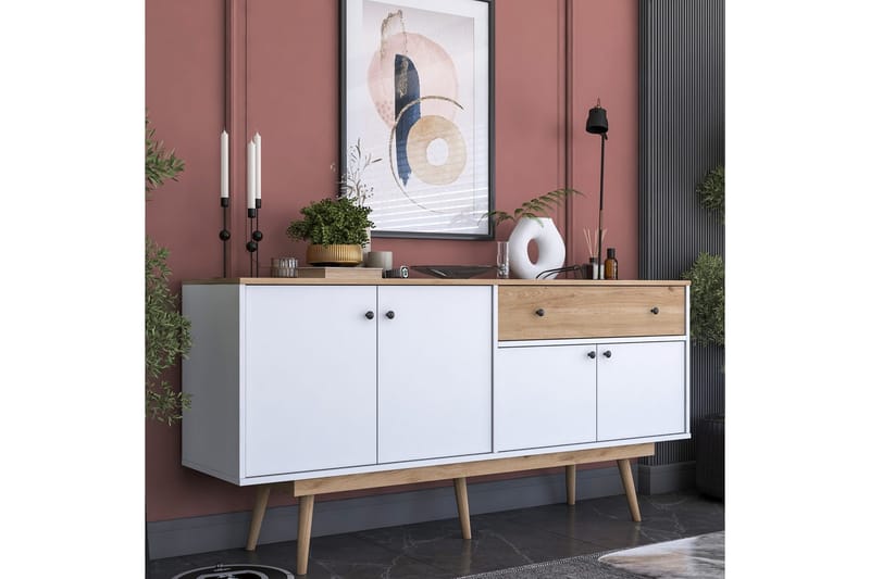 Islen konsolbord 180 cm - Mørkebrun/Hvid - Møbler - Borde - Aflastningsbord - Entrébord