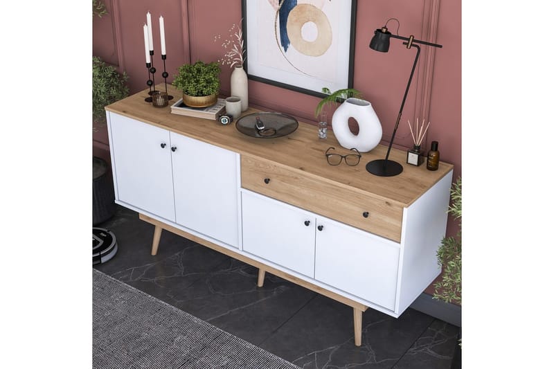 Islen konsolbord 180 cm - Mørkebrun/Hvid - Møbler - Borde - Aflastningsbord - Entrébord