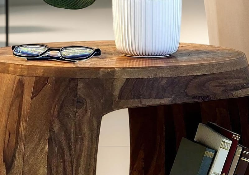 Ivoora Sidebord 50 cm Landlig stil - varm mørkebrun - Møbler - Borde - Aflastningsbord - Lampebord