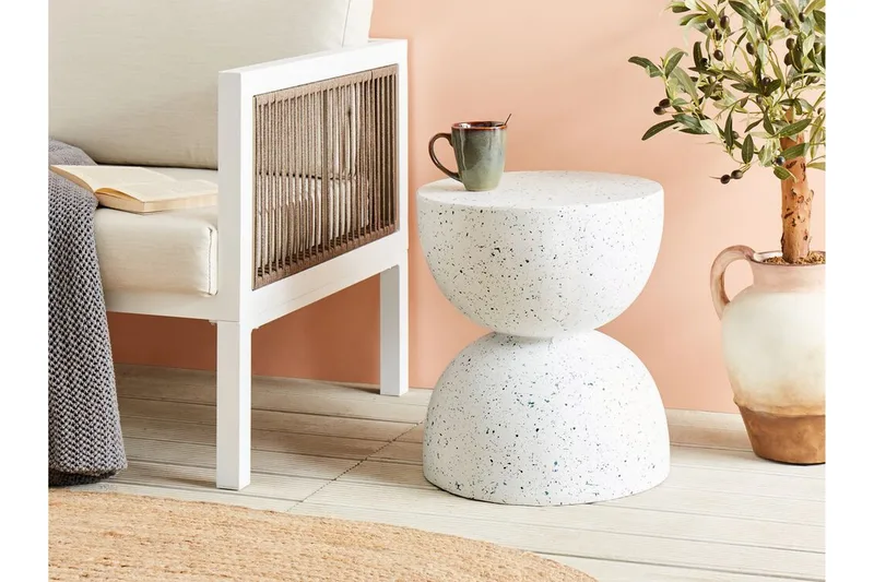 Jacksonville Sidebord 40 cm - Hvid/Blå - Møbler - Borde - Aflastningsbord - Lampebord