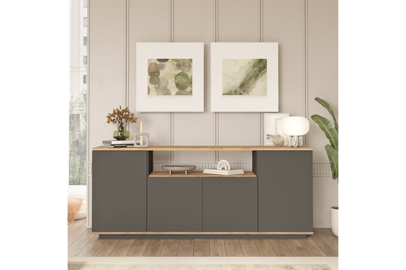 Jaivind Konsolbord 180 cm - Brun/Antracit - Møbler - Borde - Aflastningsbord - Entrébord