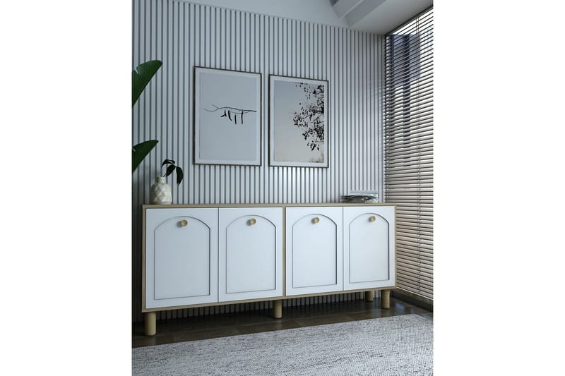 Jasvindir Konsolbord 180 cm - Brun/Hvid - Møbler - Borde - Aflastningsbord - Entrébord
