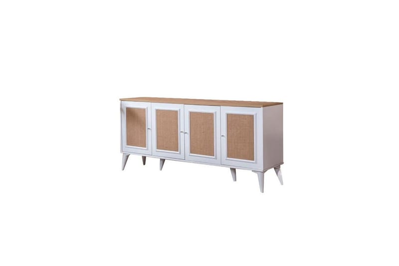 Jatinder Konsolbord 80 cm - Mellemfarvet træ/Hvid - Møbler - Borde - Aflastningsbord - Entrébord