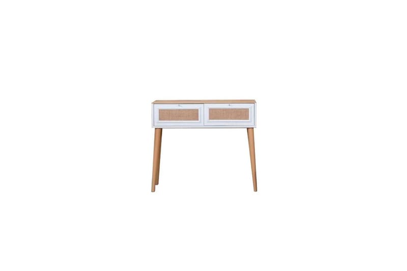 Jatinder Sidebord 95 cm - Hvidfarvet træ/Mellemfarvet træ - Møbler - Borde - Aflastningsbord - Lampebord