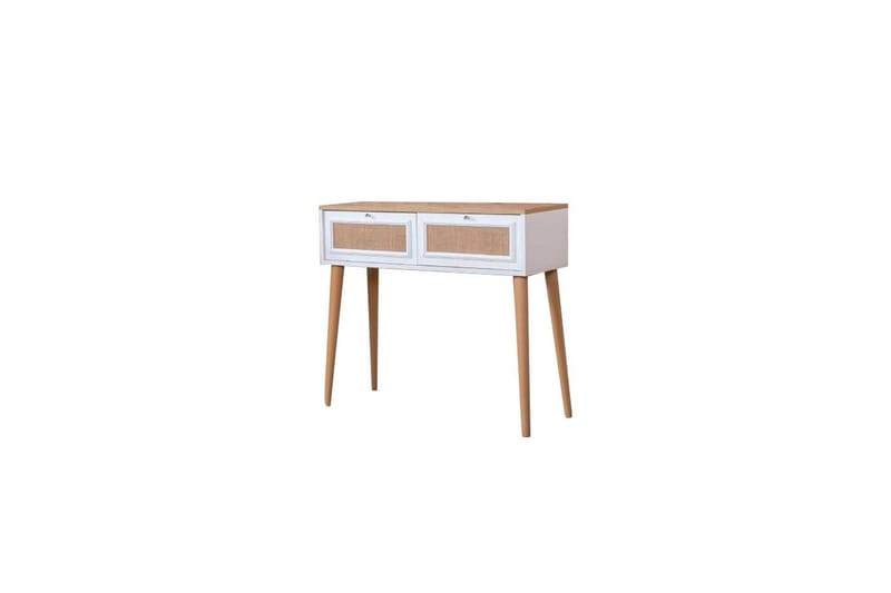 Jatinder Sidebord 95 cm - Hvidfarvet træ/Mellemfarvet træ - Møbler - Borde - Aflastningsbord - Lampebord