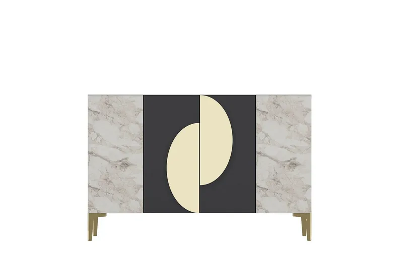 Jorel Konsolbord 120 cm - Antracit/Guld - Møbler - Borde - Aflastningsbord - Entrébord