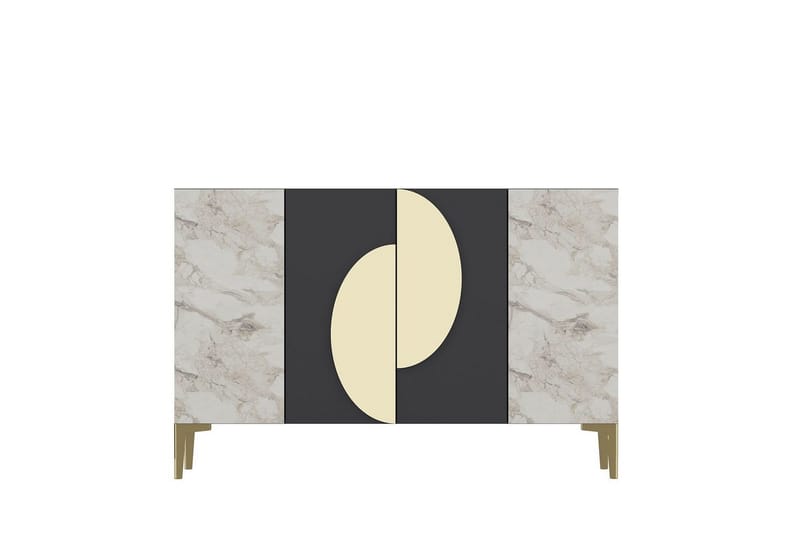 Jorel Konsolbord 120 cm - Antracit/Guld - Møbler - Borde - Aflastningsbord - Entrébord