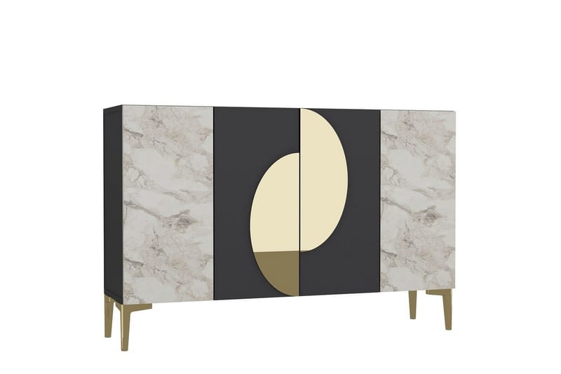 Jorel Konsolbord 120 cm - Antracit/Guld - Møbler - Borde - Aflastningsbord - Entrébord