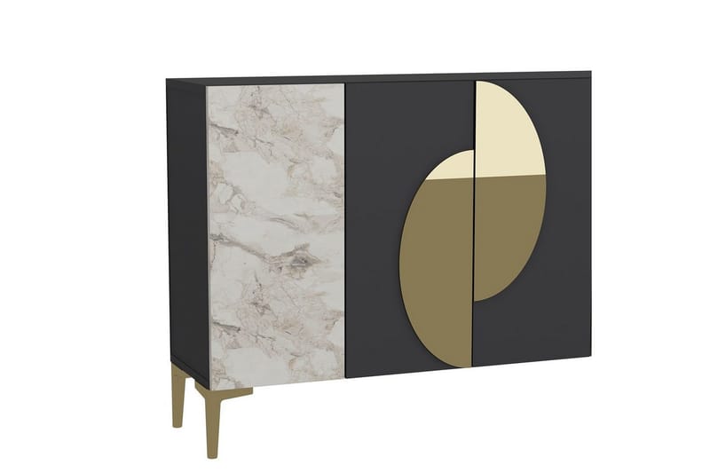 Jorel Konsolbord 120 cm - Antracit/Guld - Møbler - Borde - Aflastningsbord - Entrébord