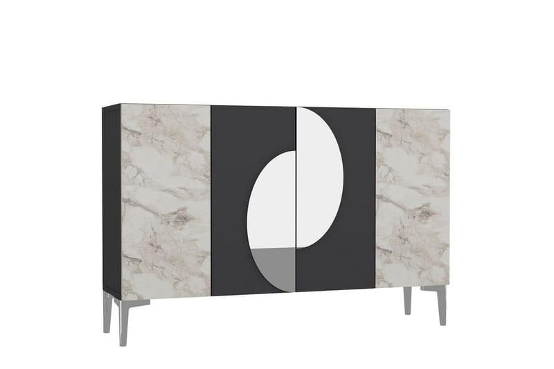 Jorel Konsolbord 120 cm - Antracit/Sølv - Møbler - Borde - Aflastningsbord - Entrébord