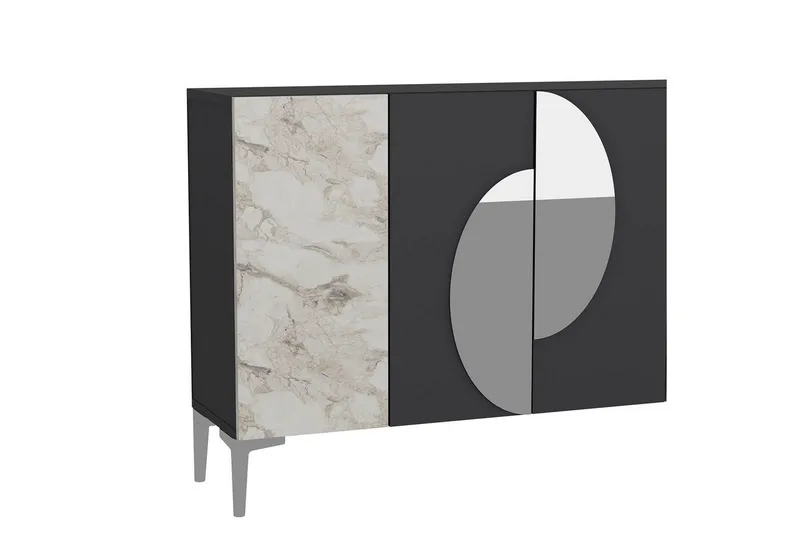 Jorel Konsolbord 120 cm - Antracit/Sølv - Møbler - Borde - Aflastningsbord - Entrébord