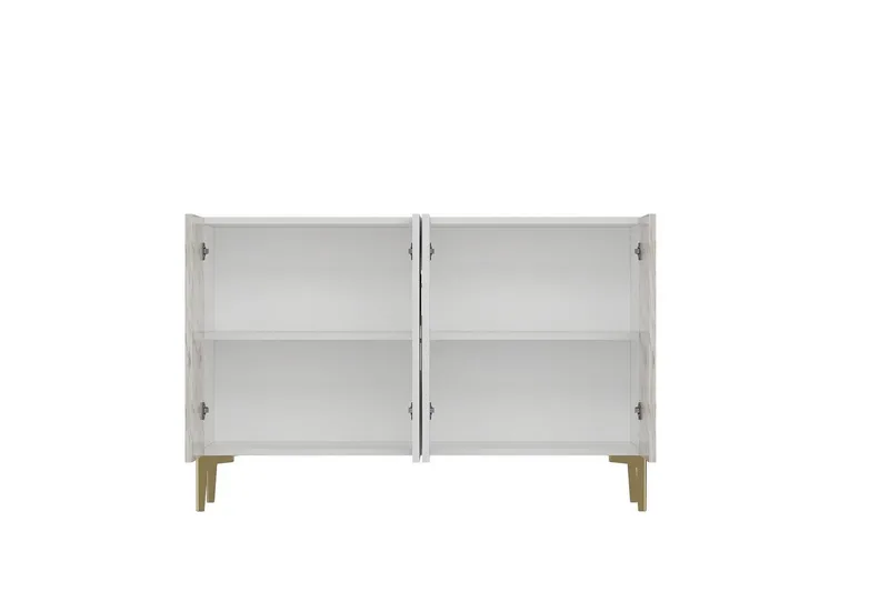 Jorel Konsolbord 120 cm - Hvid/Guld - Møbler - Borde - Aflastningsbord - Entrébord