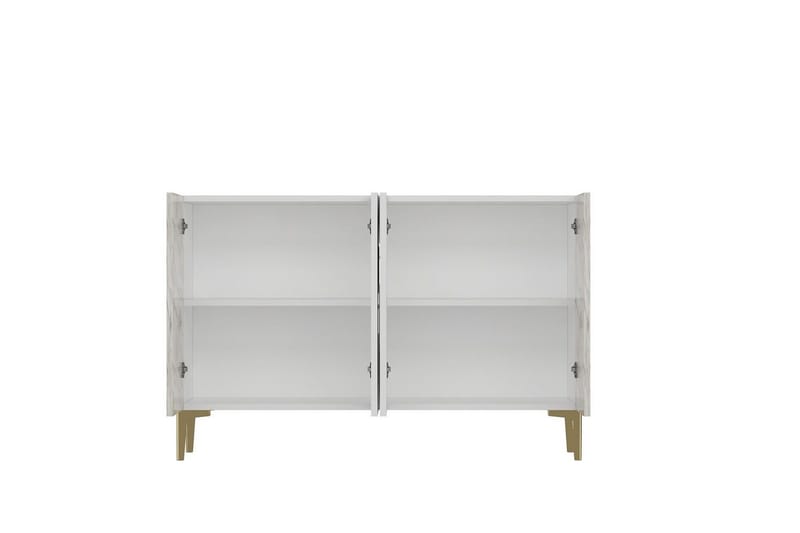 Jorel Konsolbord 120 cm - Hvid/Guld - Møbler - Borde - Aflastningsbord - Entrébord