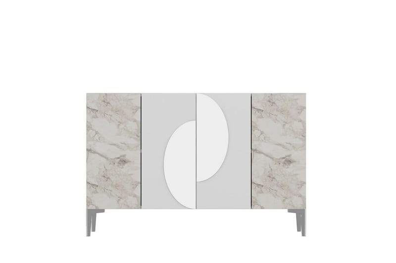 Jorel Konsolbord 120 cm - Hvid/Sølv - Møbler - Borde - Aflastningsbord - Entrébord