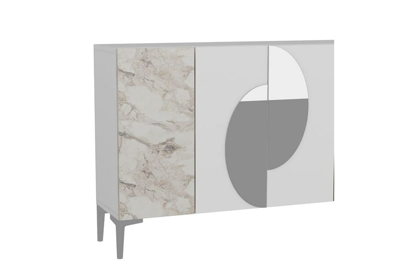 Jorel Konsolbord 120 cm - Hvid/Sølv - Møbler - Borde - Aflastningsbord - Entrébord