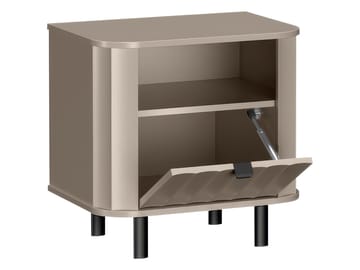 Joriel Sengebord 59 cm - Beige|sort - Møbler - Borde - Aflastningsbord - Sengebord