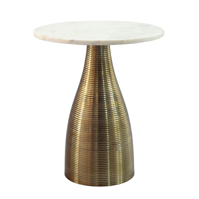 Junara Sidebord 40 cm, Hvid og guld