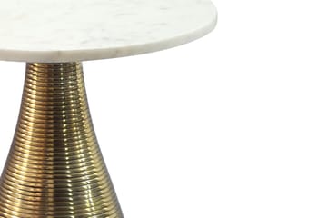 Junara Sidebord 40 cm - Hvid og guld - Møbler - Borde - Aflastningsbord - Lampebord