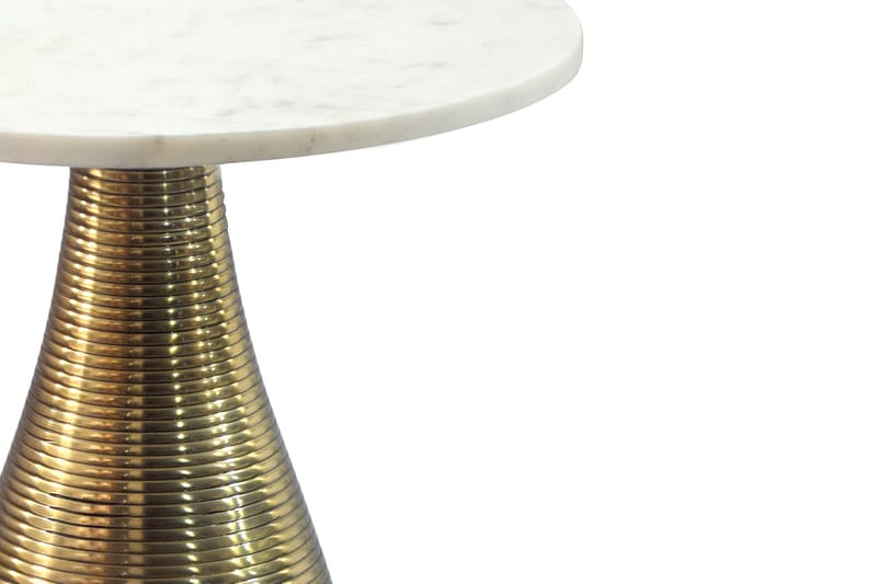 Junara Sidebord 40 cm - Hvid og guld - Møbler - Borde - Aflastningsbord - Lampebord