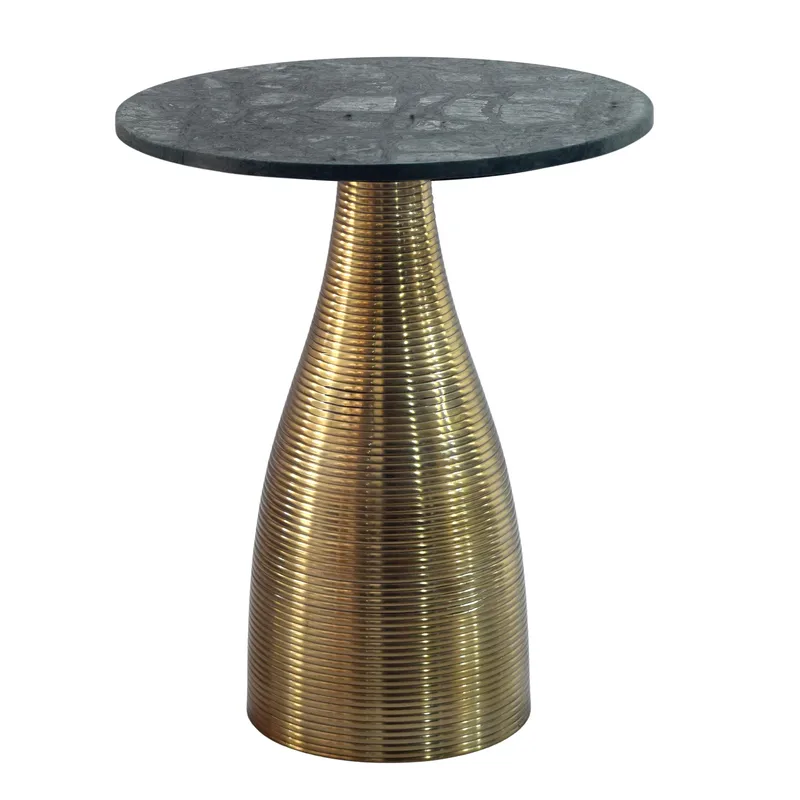 Junara Sidebord 40 cm, Mørkegrøn og guld