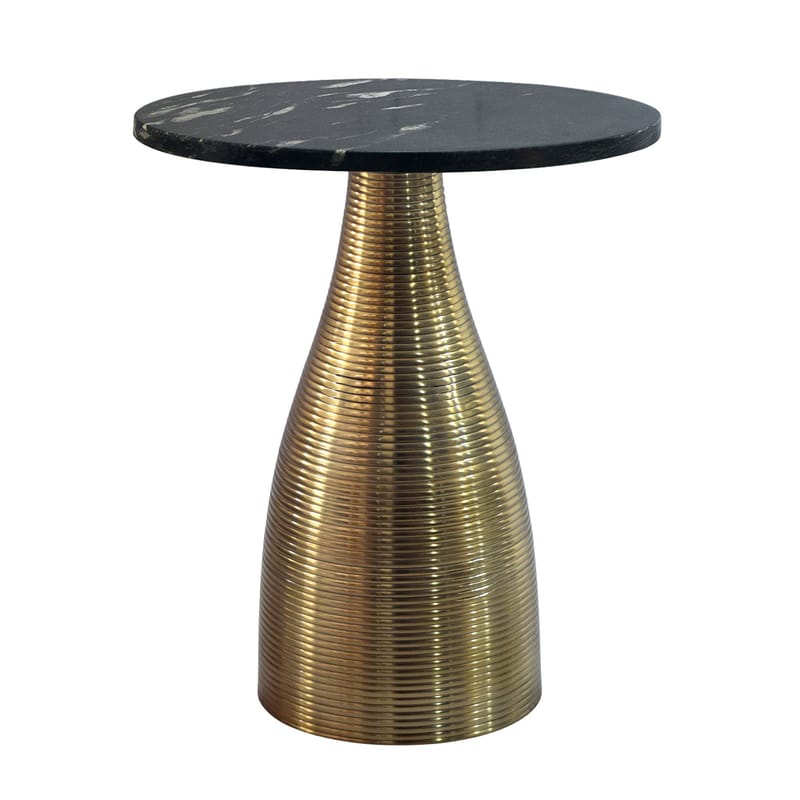 Junara Sidebord 40 cm - Sort og guld - Møbler - Borde - Aflastningsbord - Lampebord