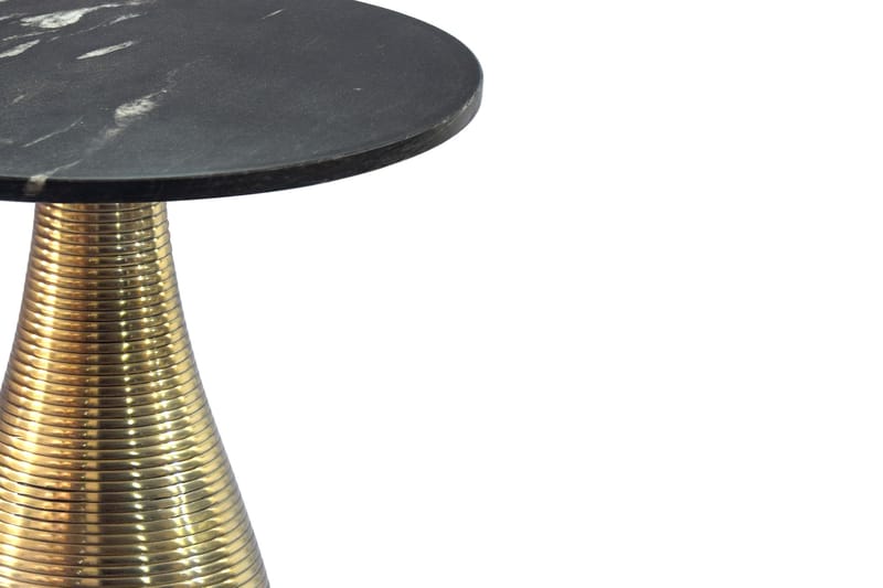 Junara Sidebord 40 cm - Sort og guld - Møbler - Borde - Aflastningsbord - Lampebord