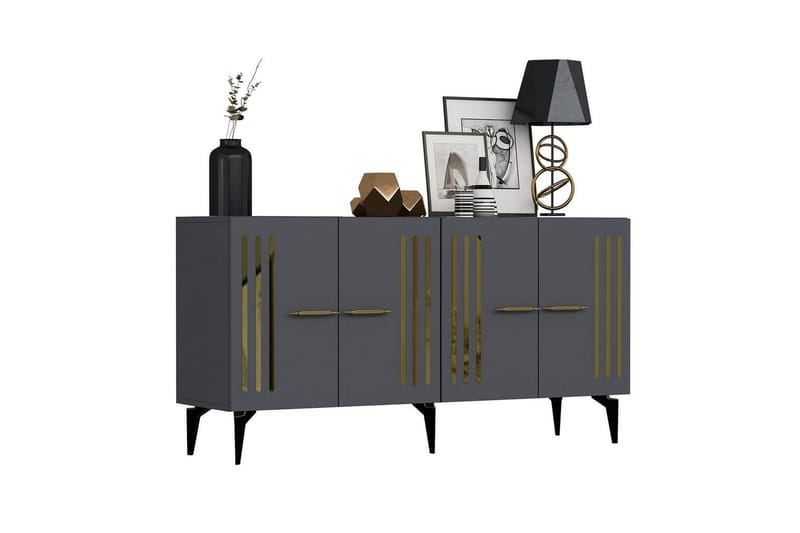 Junes Konsolbord 150 cm - Guld/Antracit - Møbler - Borde - Aflastningsbord - Entrébord