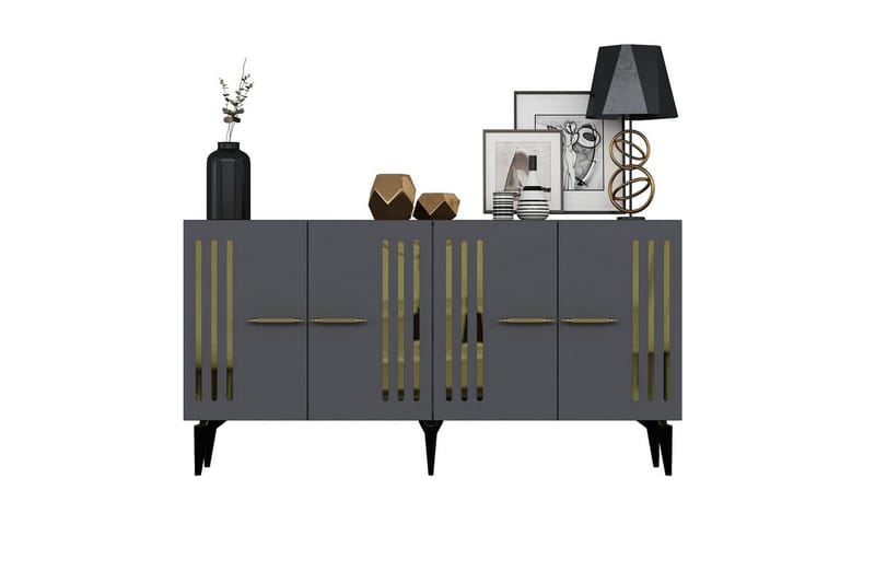 Junes Konsolbord 150 cm - Guld/Antracit - Møbler - Borde - Aflastningsbord - Entrébord