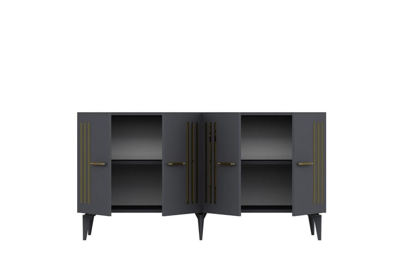 Junes Konsolbord 150 cm - Guld/Antracit - Møbler - Borde - Aflastningsbord - Entrébord