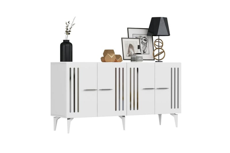 Junes Konsolbord 150 cm - Hvid/Sølv - Møbler - Borde - Aflastningsbord - Entrébord