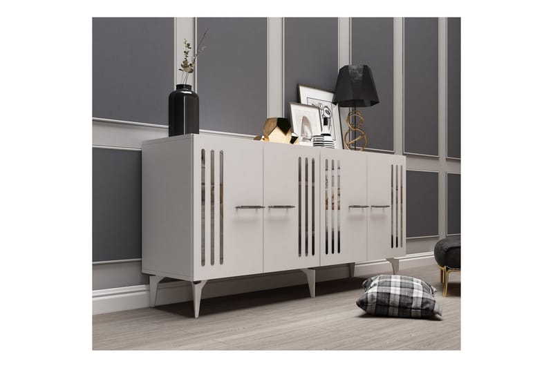 Junes Konsolbord 150 cm - Hvid/Sølv - Møbler - Borde - Aflastningsbord - Entrébord