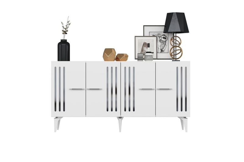 Junes Konsolbord 150 cm - Hvid/Sølv - Møbler - Borde - Aflastningsbord - Entrébord