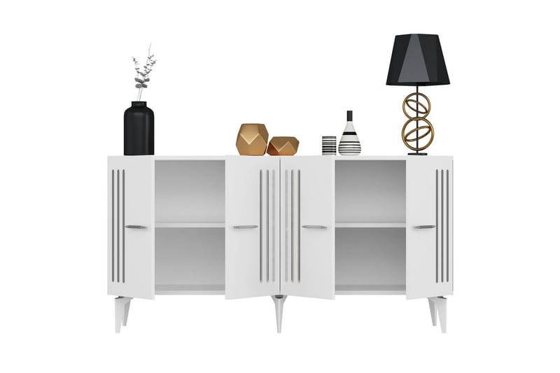 Junes Konsolbord 150 cm - Hvid/Sølv - Møbler - Borde - Aflastningsbord - Entrébord