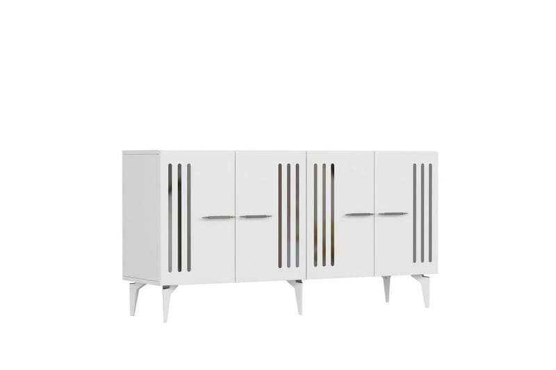 Junes Konsolbord 150 cm - Hvid/Sølv - Møbler - Borde - Aflastningsbord - Entrébord
